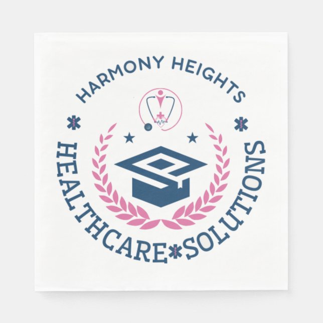 Serviette En Papier Harmony Heights Healthcare Solutions Logo de l'ent (Devant)