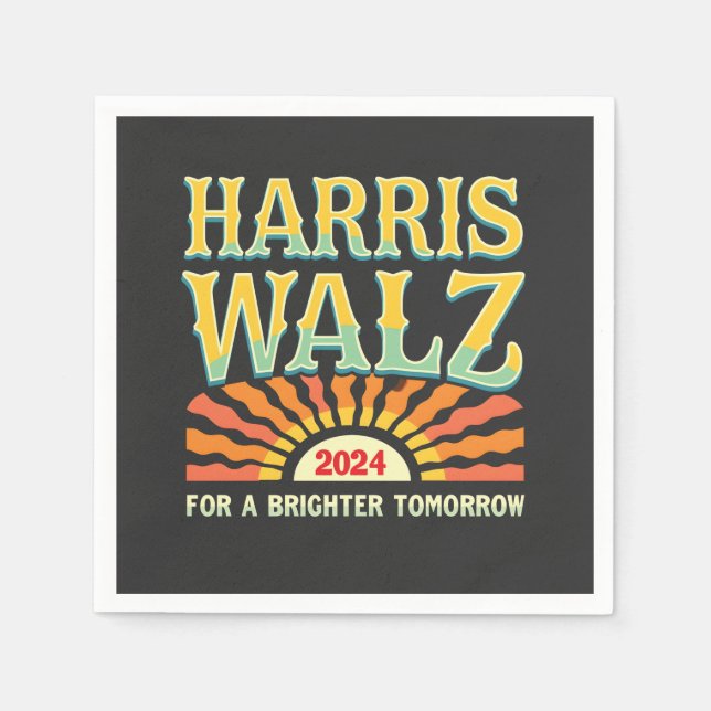 Serviette En Papier Harris Waltz pour un avenir meilleur Kamala Harris (Devant)