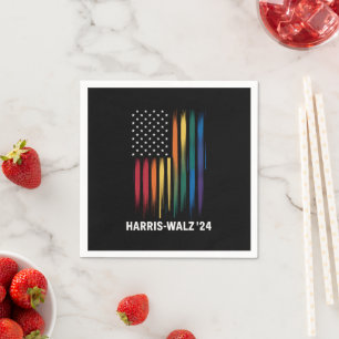 Serviette En Papier Harris Walz 2024 Election Kamala Tim Waltz LGBT