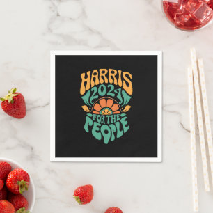 Serviette En Papier Harris Walz 2024 Élection Présidente Kamala Harris
