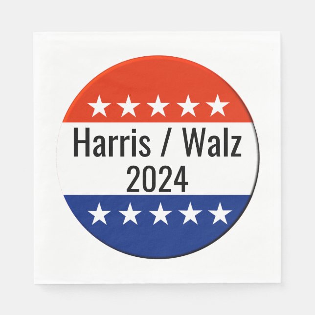 Serviette En Papier Harris Walz Élection 2024 (Devant)
