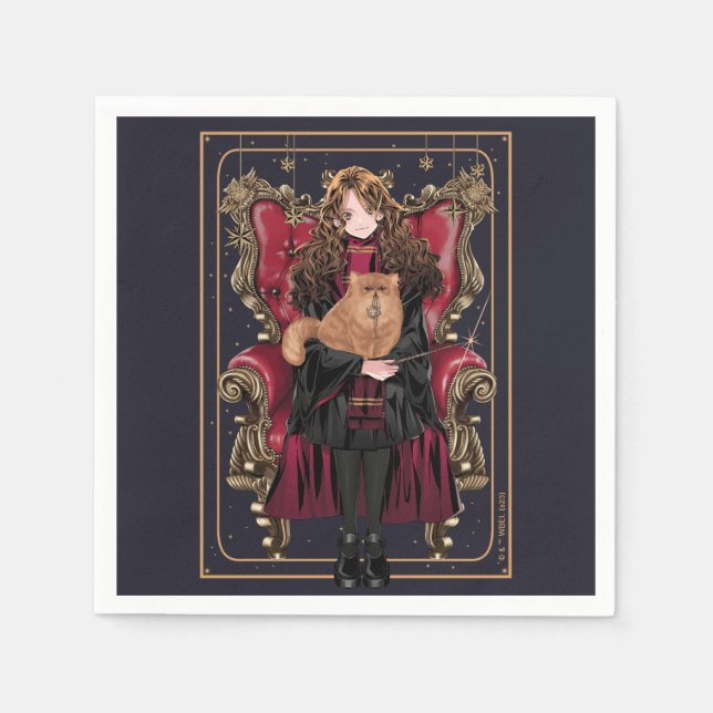 Serviette En Papier HARRY POTTER™ | Anime Hermione Granger assis (Devant)