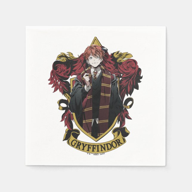 Serviette En Papier HARRY POTTER™ | Anime Ron Weasley House Crest (Devant)