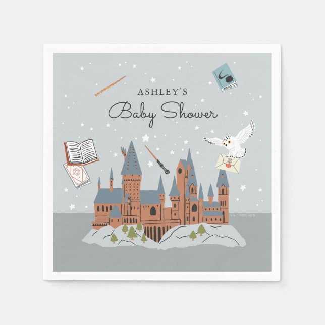 Serviette En Papier Harry Potter | Baby shower du château de Hogwarts (Devant)