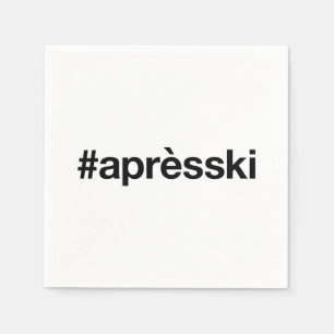 Serviette En Papier Hashtag SKI APRES