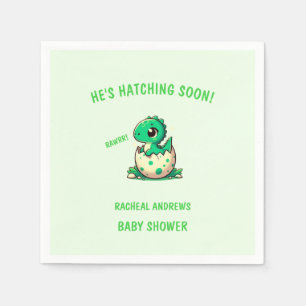 Serviette En Papier Hatching bientôt Dinosaur Baby shower Baby shower