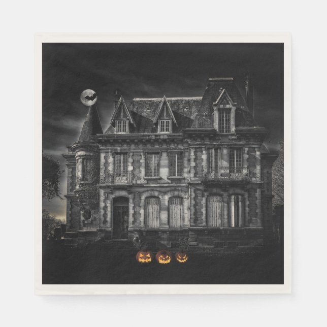 Serviette En Papier Haunted House Halloween (Devant)
