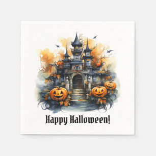 Serviette En Papier Haunween Halloween Castle Paper Party Napkin
