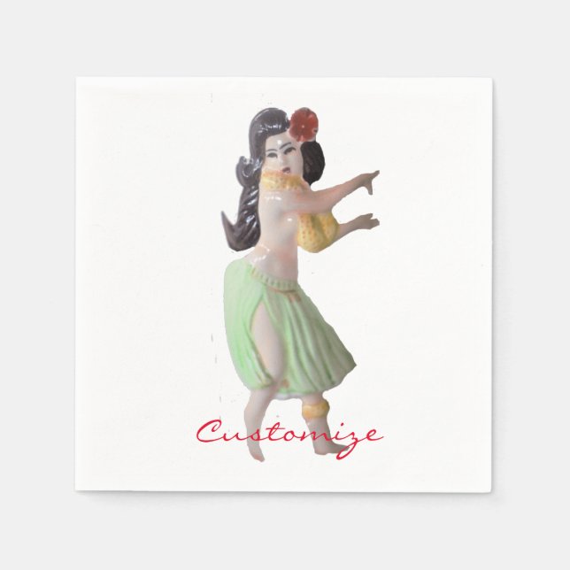 Serviette En Papier Hawaii Hula Dancer Thunder_Cove (Devant)