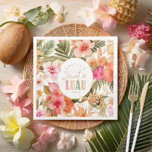 Serviette En Papier Hawaiian Luau Sweet sixteen Motif Floral ID1092