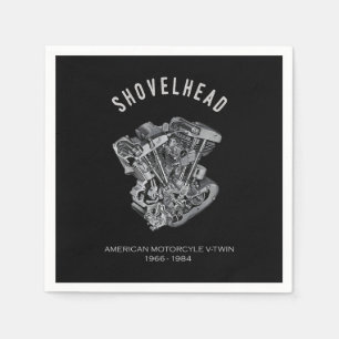 Serviette En Papier HD Motorcycle Vtwin Shovelhead Engine Drawing Bike
