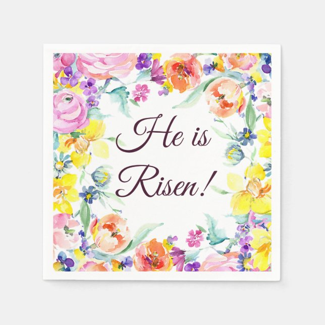 Serviette En Papier He is risen! napkins (Devant)