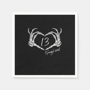 Serviette En Papier Heart Skeleton Main Classic