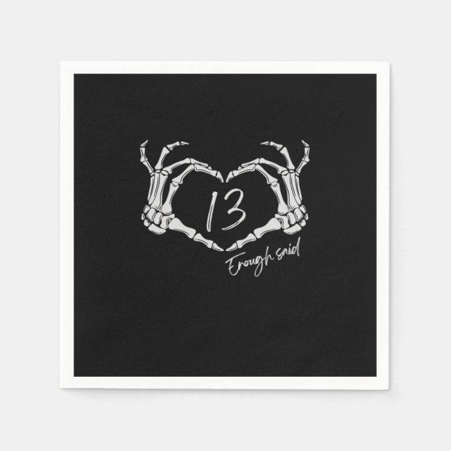 Serviette En Papier Heart Skeleton Main Classic (Devant)