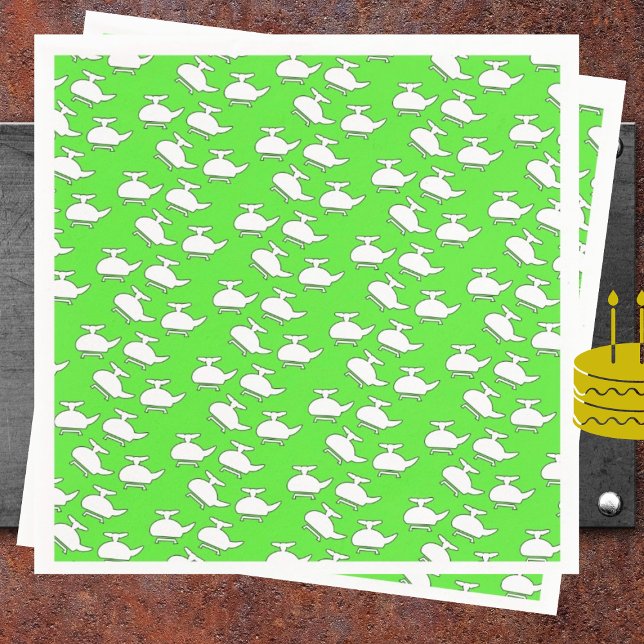 Serviette En Papier Hélicoptère fête d'anniversaire (Créateur téléchargé)