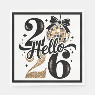 Serviette En Papier Hello 2026 New Year