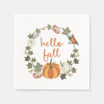Hello Fall Paper Napkin