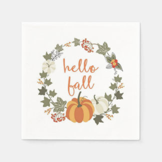 Serviette En Papier Hello Fall Paper Napkin
