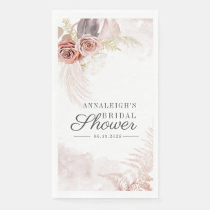 Serviette En Papier Herbe de la Pampa Palmes Séchées Terrracotta Enter