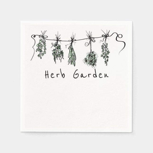 Serviette En Papier Herbes du jardin (Devant)