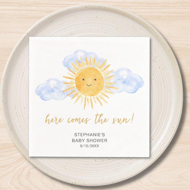 Serviette En Papier Here Comes The Sun Boho Baby Shower  (Créateur téléchargé)