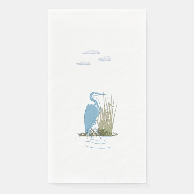 Serviette En Papier Heron tranquille (Devant)