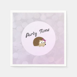 Serviette En Papier Heure de la fête Hedgehog