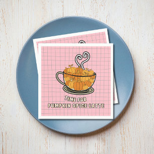 Serviette En Papier Heure du dîner Citrouille épice Latte automne