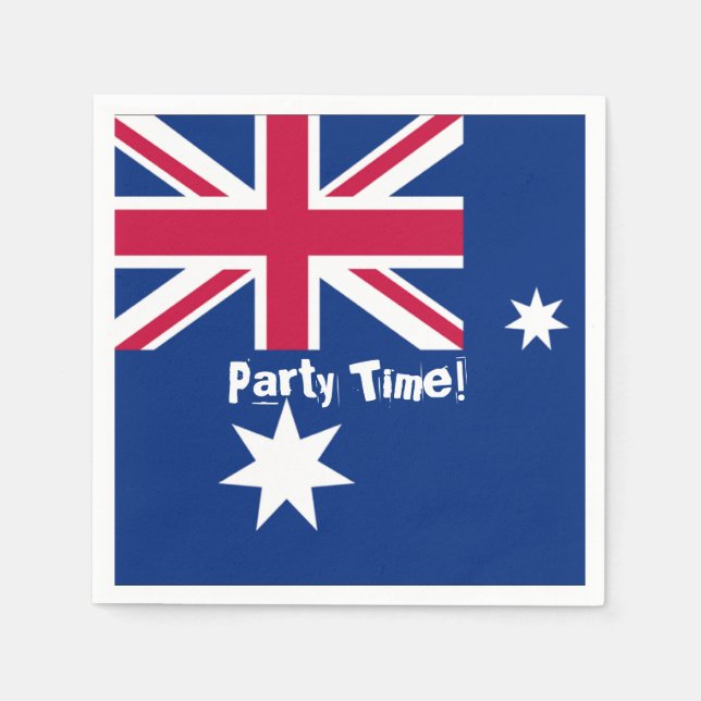 Serviette En Papier Heure du drapeau australien (Devant)