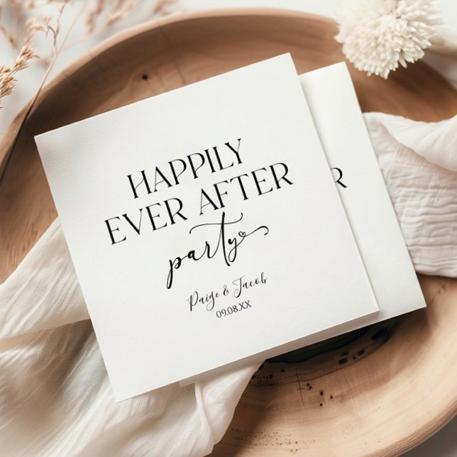 Serviette En Papier Heureusement Jamais Après La Réception De Mariage  (Créateur téléchargé)