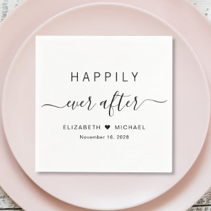 Serviette En Papier Heureux toujours après Mariage