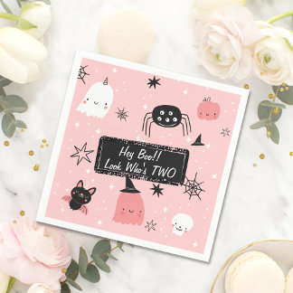 Serviette En Papier Hey Boo Regardez qui est deux mignonnes serviettes