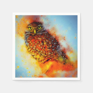 Serviette En Papier Hibou éclaboussé