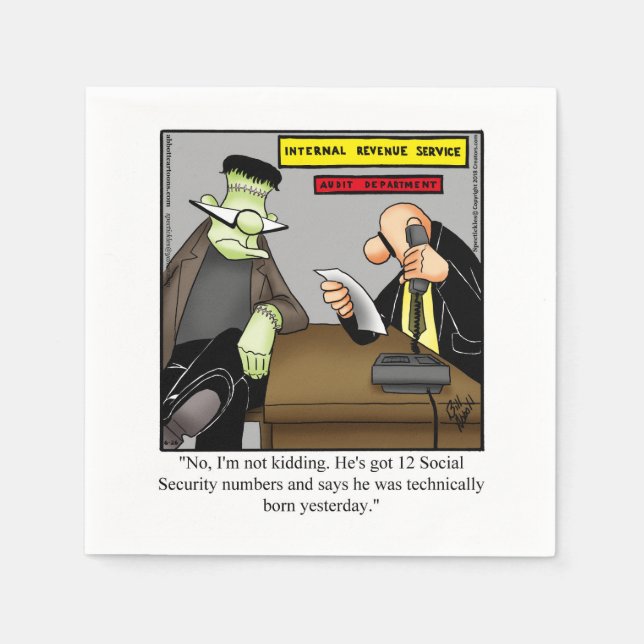 Serviette En Papier Hilarious Halloween Humour Party Napkins (Devant)