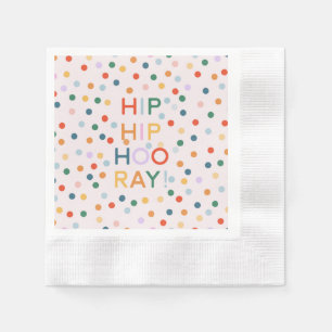 Serviette En Papier Hip Hip Hooray Fêtes d'anniversaire