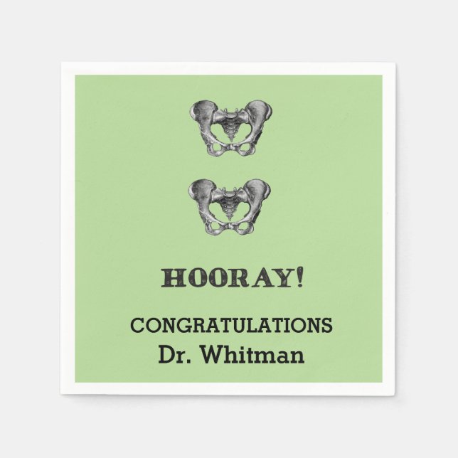 Serviette En Papier Hip Hip Hooray Graduation personnalisée Napkin (Devant)