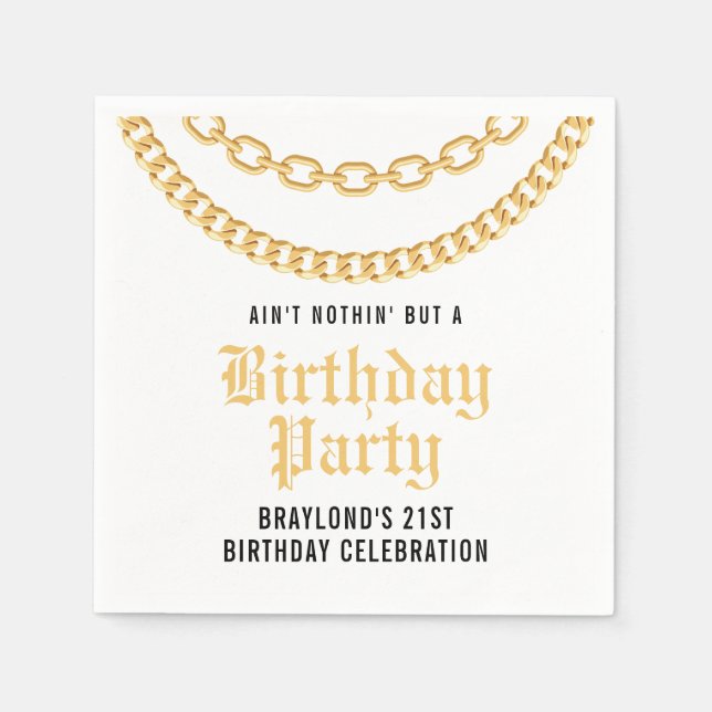 Serviette En Papier Hip hop Cubain Lien Anniversaire Papier Napkin (Devant)