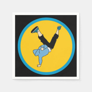 Serviette En Papier Hip hop de danse entre la fête d'anniversaire thém