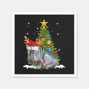 Serviette En Papier Hippo Fiona Arbre de Noël Hippopotame