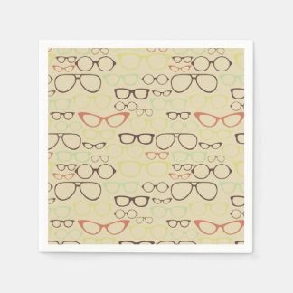Serviette En Papier Hipster rétro Eyeglass
