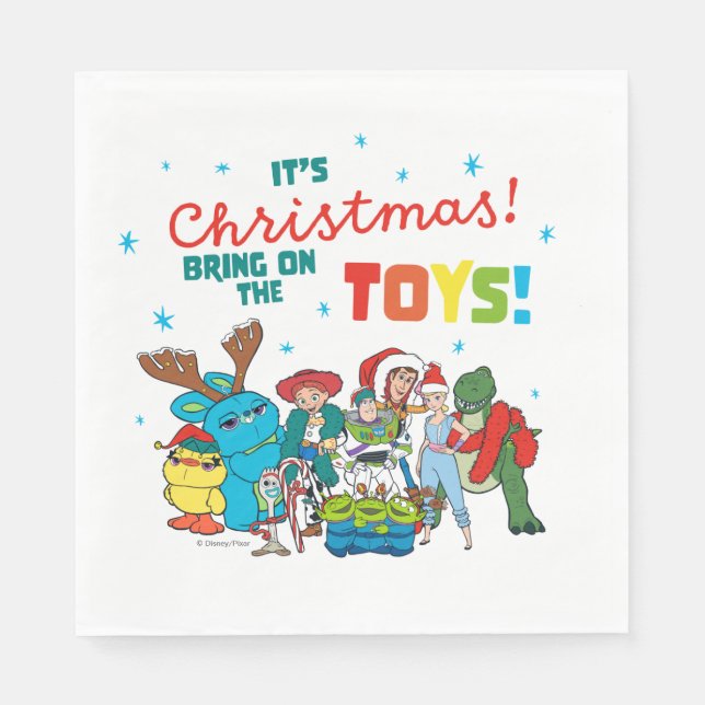 Serviette En Papier Histoire du jouet | C'est Noël ! Portez les jouets (Devant)