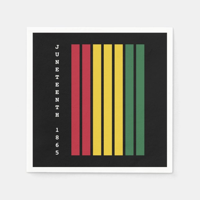 Serviette En Papier Histoire noire afro-américaine 1865 (Devant)