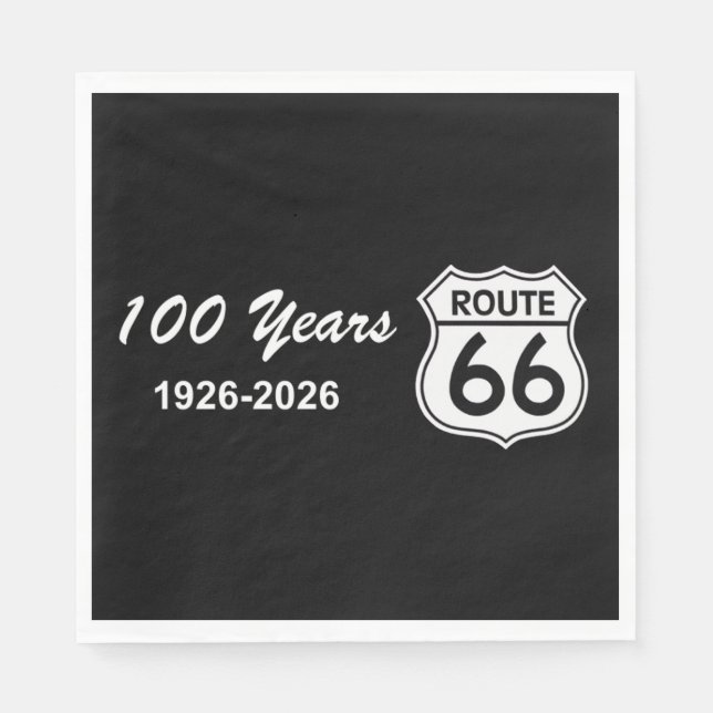 Serviette En Papier Historic Route 66 Centennial (Devant)