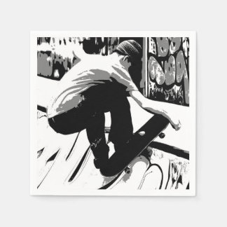 Serviette En Papier Hitting the Ramp - Skateboarder