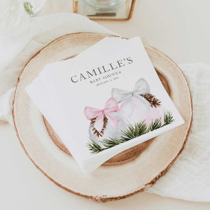 Serviette En Papier Hiver Noël Fille Baby shower papier serviettes