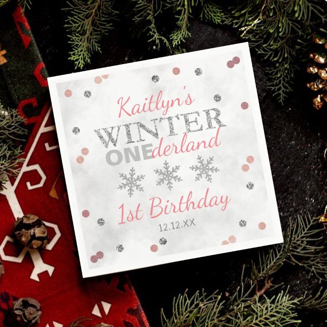 Serviette En Papier Hiver ONE derland 1er anniversaire (Créateur téléchargé)