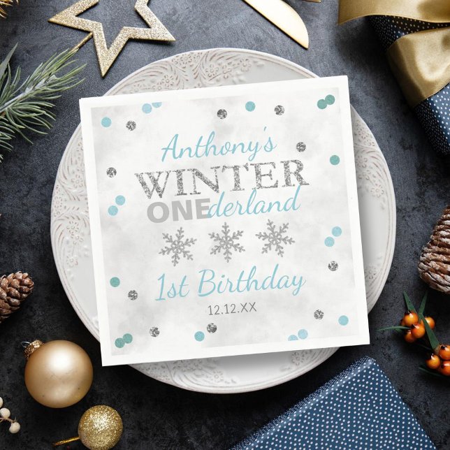 Serviette En Papier Hiver ONE derland 1er anniversaire (Créateur téléchargé)