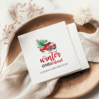 Hiver Onederland Camion rouge Premier anniversaire