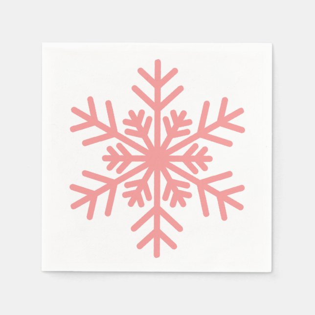 Serviette En Papier Hiver Snowflake Baby shower Cocktail Napkin (Devant)