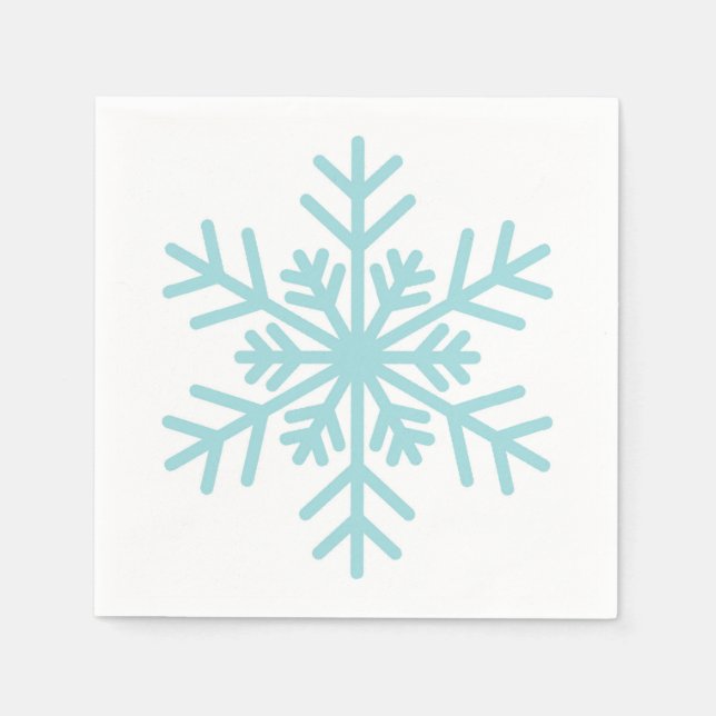 Serviette En Papier Hiver Snowflake Baby shower Cocktail Napkin (Devant)